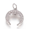 Brass Micro Pave Cubic Zirconia Pendants ZIRC-G166-06P-1