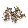 Tibetan Style Alloy Kitten Pendants X-TIBEP-A22091-AB-FF-1