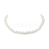 Glass Teardrop Beaded Necklaces NJEW-JN04273-01-3