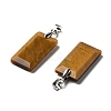 Natural Tiger Eye Faceted Pendants G-U031-04P-04-2