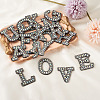Alphabet Resin Rhinestone Patches DIY-TAC0005-45B-5