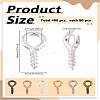 480Pcs 6 Colors Iron Screw Eye Pin Peg Bails IFIN-LP0001-47-2