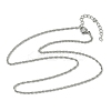 304 Stainless Steel Rope Chain Necklaces NJEW-Z084-02P-02-4