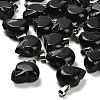 Natural Obsidian Pendants G-Z067-02P-04-1