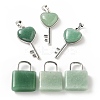 Natural Green Aventurine Pendants G-E580-01P-04-2