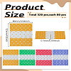 320Pcs 4 Colors Rectangle with Polka Dot Pattern Paper Bakeware Bag ABAG-LP0001-02-2