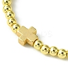 2Pcs 2 Colors Alloy Cross Link Bracelets BJEW-JB10561-4