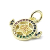 Brass Micro Pave Colorful Cubic Zirconia Pendants KK-H475-19G-06-2