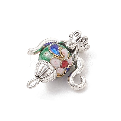 8Pcs 8 Colors Tibetan Style Alloy Pendants PALLOY-JF04280-1