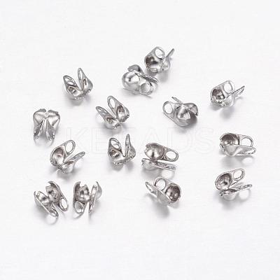 Tarnish Resistant 304 Stainless Steel Bead Tips STAS-E129-04P-1