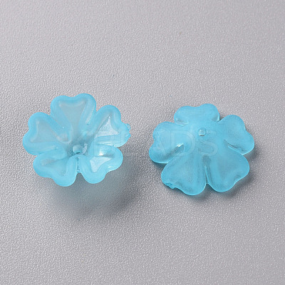 Transparent Frosted Acrylic Bead Caps MACR-S371-04A-755-1