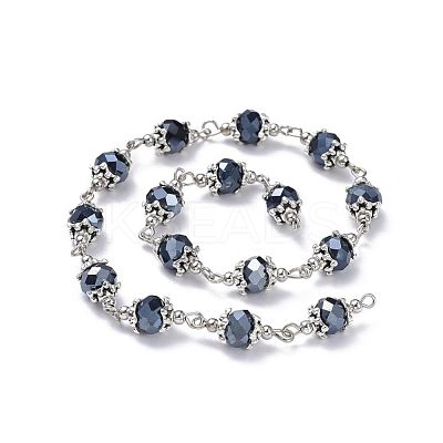 Handmade Glass Beaded Chains AJEW-JB00498-04-1