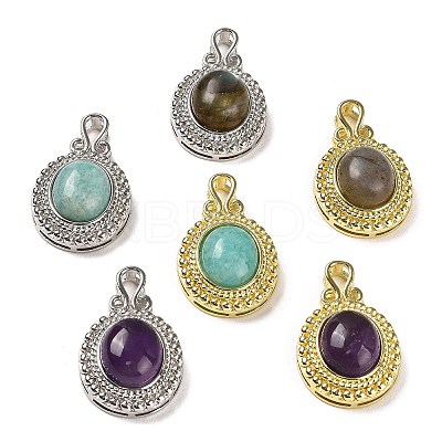 Natural Mixed Stone Pendants G-G004-01-1