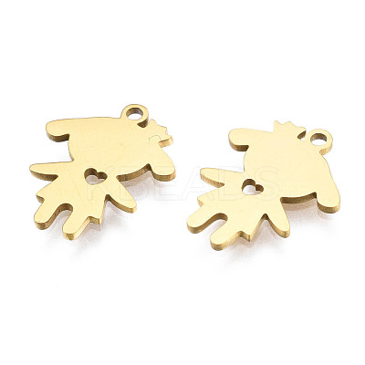 Ion Plating(IP) 201 Stainless Steel Pendants STAS-T044-270G-1