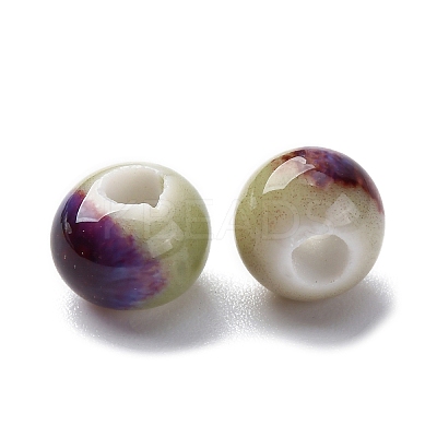 Bright Glazed Porcelain Beads PORC-D300-A09-1