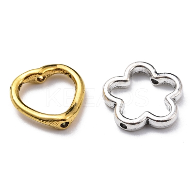100Pcs 4 Style Tibetan Style Alloy Bead Frames FIND-FS0001-74-1