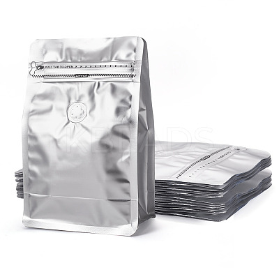 10Pcs BOPP and Aluminized PET and PE Resealable Coffee Zipper Bags with Valve ABAG-TA0001-93E-1