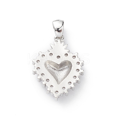 Rack Plating Brass Micro Pave Clear Cubic Zirconia Pendants LS-KK-L155-64P-1