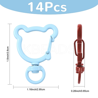 14Pcs Spray Painted Eco-Friendly Alloy Swivel Snap Hook Clasps FIND-FS0004-59-1