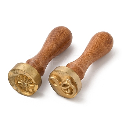 (Defective Closeout Sale: Oxidized)Wood Wax Seal Handles STAM-XCP0001-02LG-1