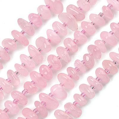 Natural Rose Quartz Beads Strands X-G-F821-B02-01-1
