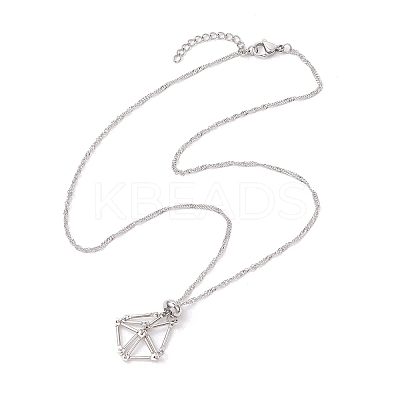 304 Stainless Steel Macrame Pouch Empty Stone Holder Necklace Making NJEW-JN05238-01-1