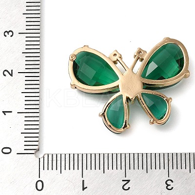 Rack Plating Brass Clear Cubic Zirconia Pendants KK-N255-11G-06-RS-1