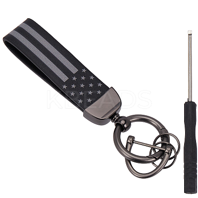 Imitation Leather Keychain Holder DIY-WH20013-23A-1