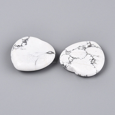 Natural Howlite Worry Stones G-A213-09A-1