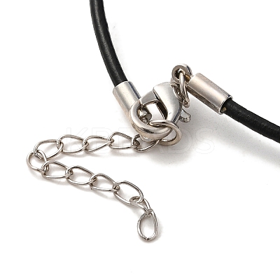 Leather Cord Necklace Jewelry Making X-NFS058-1-1