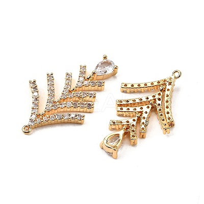 Brass Micro Pave Cubic Zirconia Pendants KK-F901-01C-G-1
