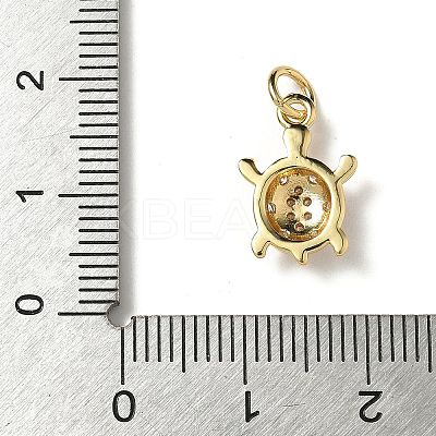 Brass Micro Pave Cubic Zirconia Charms KK-I276-37G-1