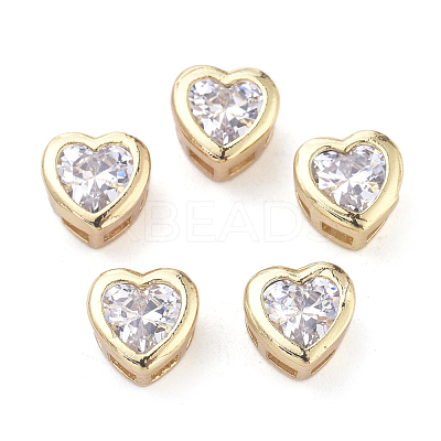 PVD Vacuum Plating Brass Cubic Zirconia Pendants X-ZIRC-I040-01G-1