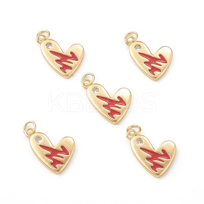 Eco-Friendly Brass Micro Pave Cubic Zirconia Pendants KK-I698-23G-1