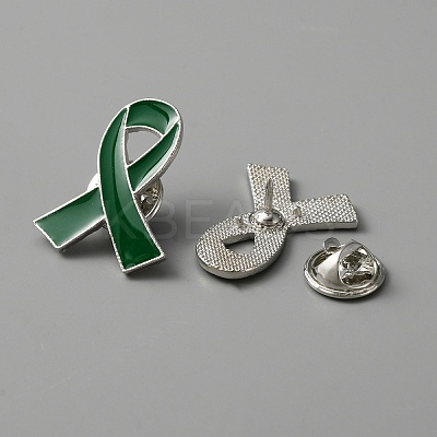 Awareness Ribbon Enamel Pin JEWB-WH0029-29B-1