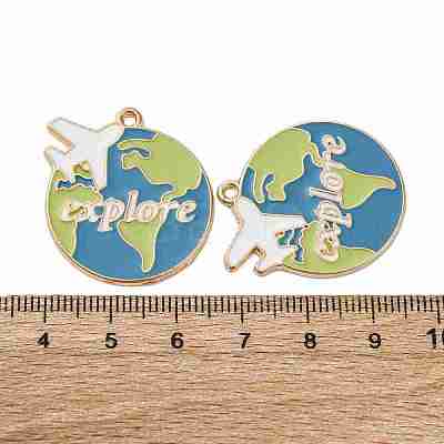 Alloy Enamel Pendants ENAM-V002-03KCG-1