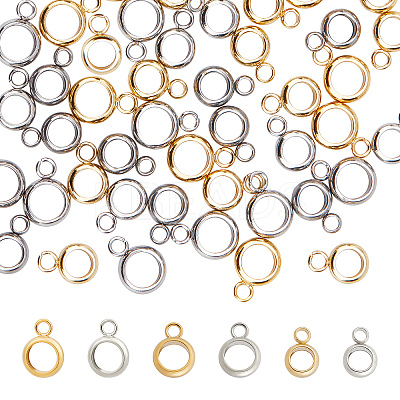 60Pcs 6 Style 304 & 201 Stainless Steel Tube Bails STAS-SC0004-10-1