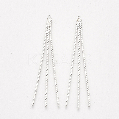 Brass Serpentine Chain Tassel Big Pendants KK-T035-133P-1