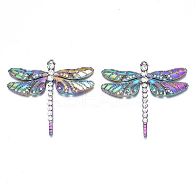 Rack Plating Rainbow Color Alloy Big Pendants X-PALLOY-N163-170A-1