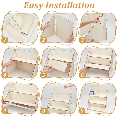 Wood Display Stands DIY-WH0699-07-1