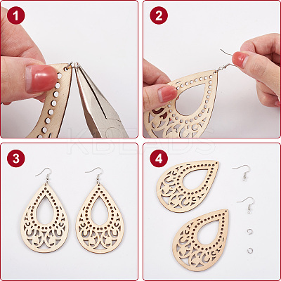 DIY Dangle Earring Making Kits DIY-BY0001-01-1