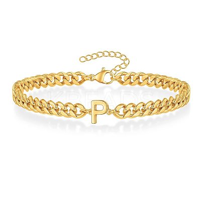 Letter 304 Stainless Steel Link Bracelets FS-WG7830E-15-1
