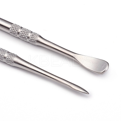Stainless Steel Double-Sided Spear Point & Smoother Scoop AJEW-WH0121-28-1