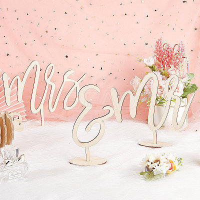 Mr and Mrs Sign for Wedding DJEW-WH0001-12-1
