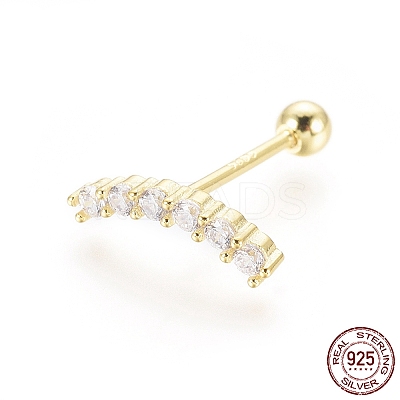 925 Sterling Silver Barbell Cartilage Earrings STER-G031-25G-1