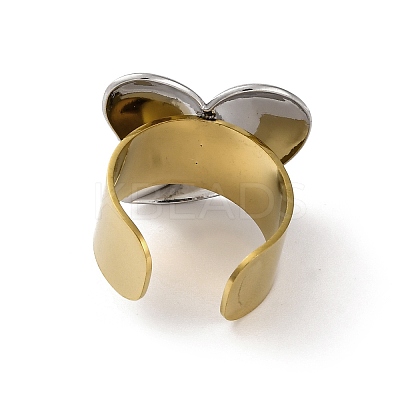 304 Stainless Steel Open Cuff Rings RJEW-K258-08GP-03-1