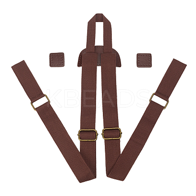 1 Set Nylon & PU Leather Adjustable Webbing Bag Straps DIY-CL0001-88B-1