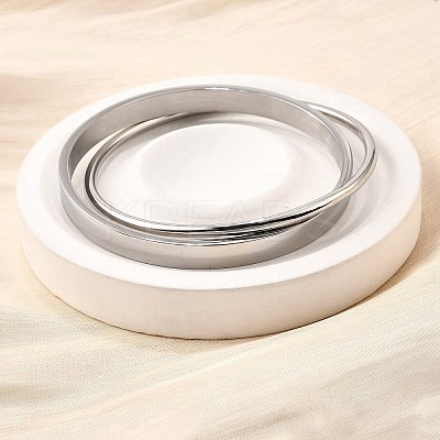 304 Stainless Steel Bangles BJEW-V004-01P-1