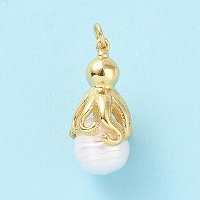 Shell Pearl Pendants KK-C004-10G-1