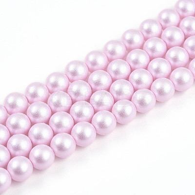 Baking Paint Pearlized Glass Pearl Bead Strands HY-N002-6mm-C03-1